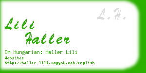 lili haller business card